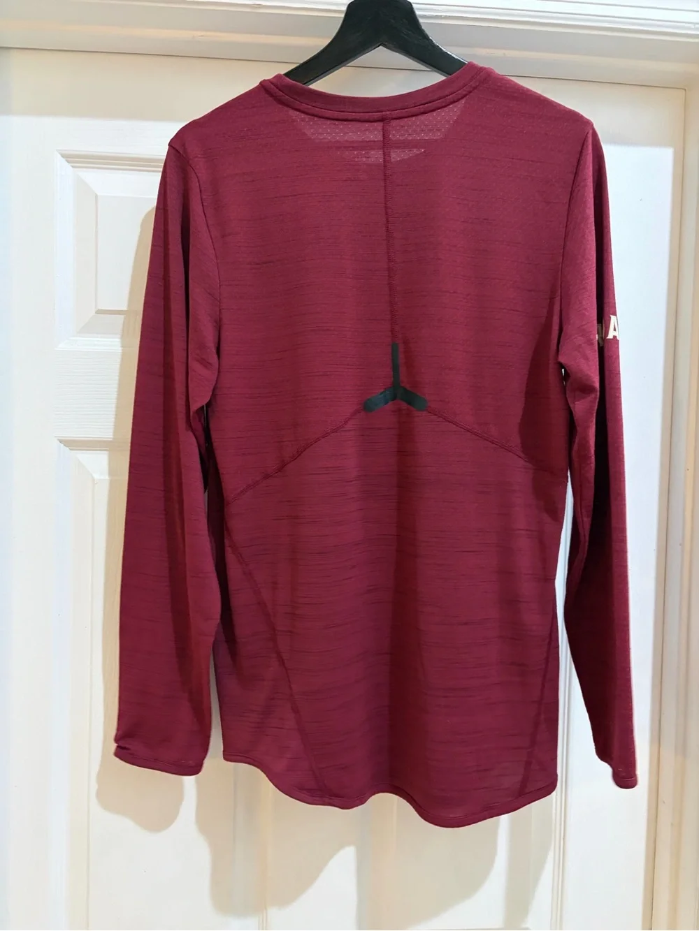 Nike Maroon and Gold Long Sleeve Performance Top